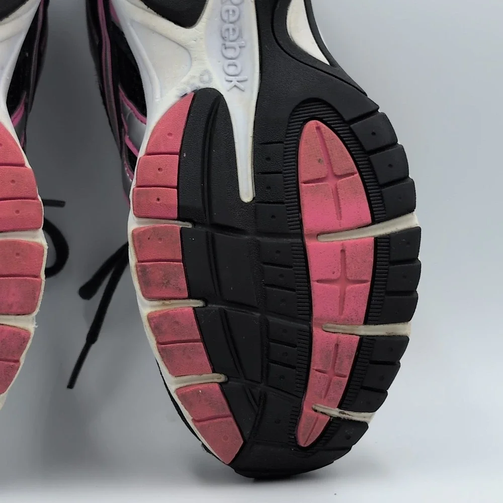 Reebok Pheehan Run Womens 7.5 Black Gray Silver‎ Lace Up Athletic Daily Shoes